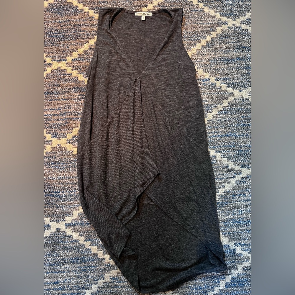 Express One Eleven Grey Size M Long Tank Top